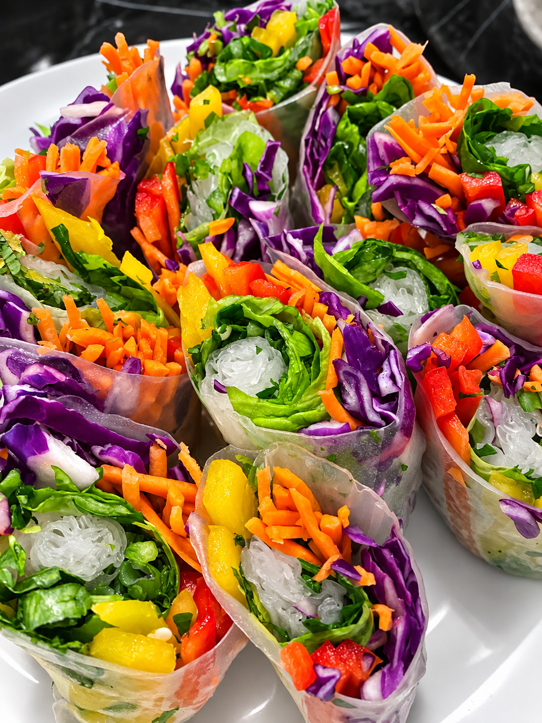 Rainbow Summer Rolls prepared by Gaetano Mazza